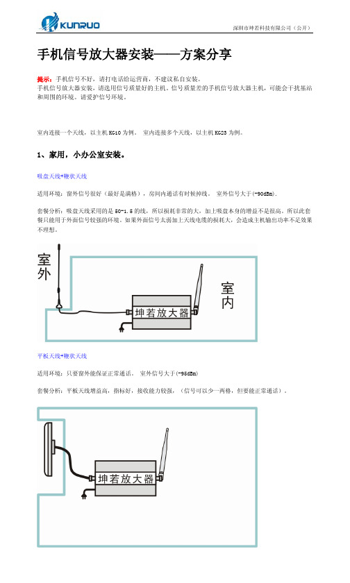 手机信号放大器安装——方案分享