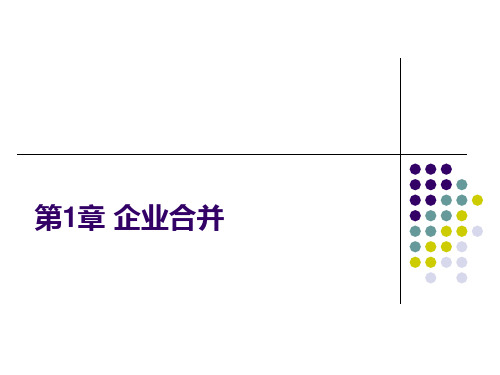 第一章  企业合并  《高级财务会计》PPT课件