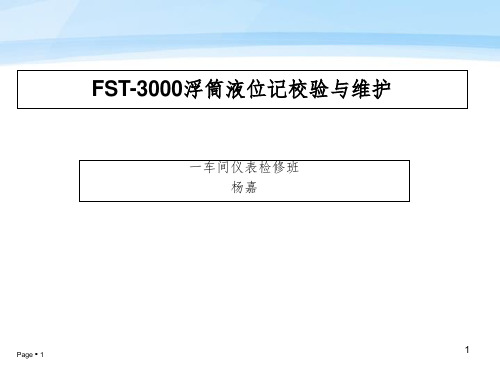 浮筒液位计校验与维护ppt课件