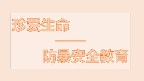 幼儿园防暴安全教育课件.ppt