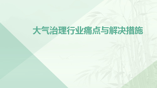 大气治理行业痛点与解决措施