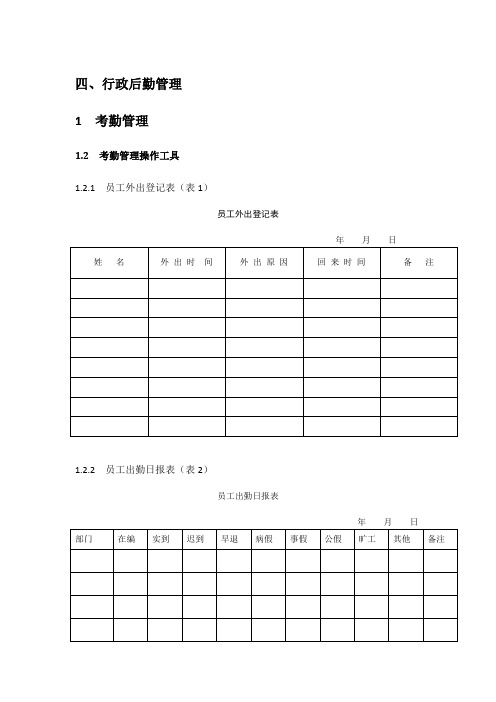 行政后勤管理表单1新