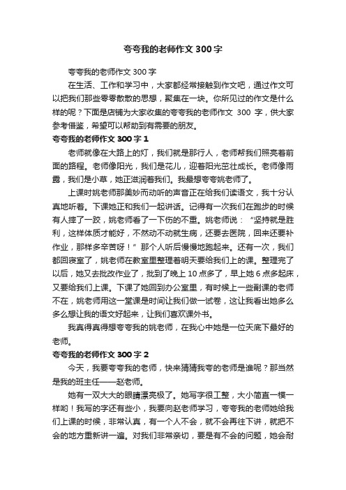 夸夸我的老师作文300字