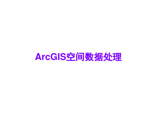 01.ArcGIS空间数据处理