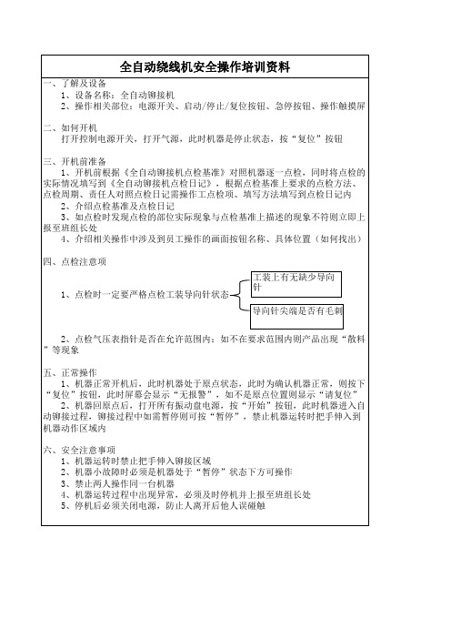 全自动铆接机操作培训