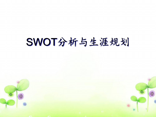 SWOT分析与个人职业生涯规划(ppt 51页)