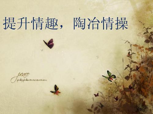七年级上册政治。提升情趣,陶冶情操。PPT