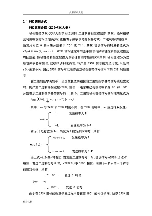 BPSK和QPSK调制解调原理及MATLAB程序