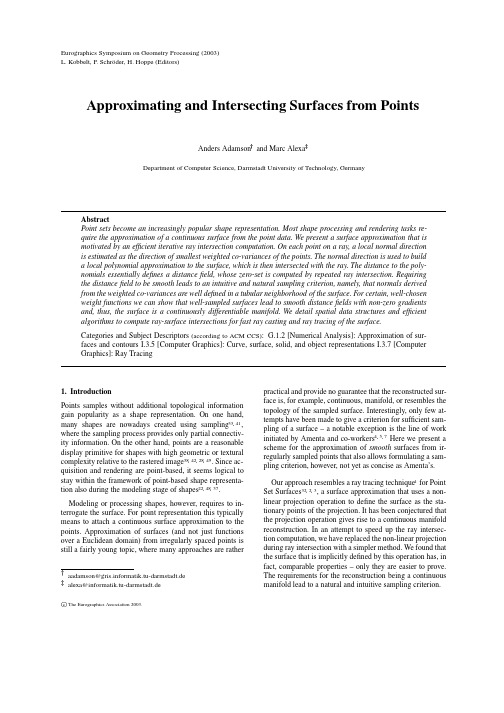 Approximating and Intersecting Surfaces from Points