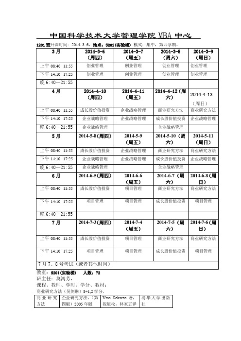 中国科学技术大学管理学院MBA中心