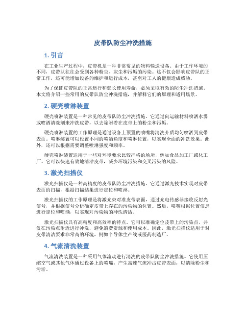 皮带队防尘冲洗措施