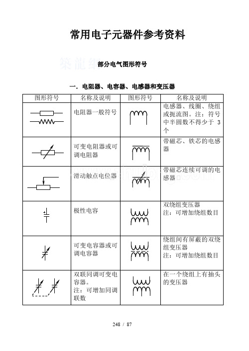 电工常用电气图形符号