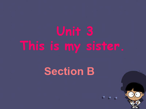 七年级英语上册 Unit 2 This is my sister Section B课件 (新版)人教新目标版