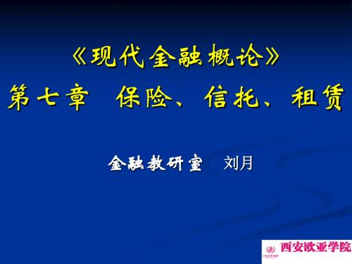 现代金融概论.