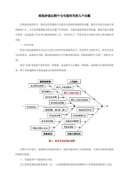 纸张抄造过程中与毛毯有关的几个问题