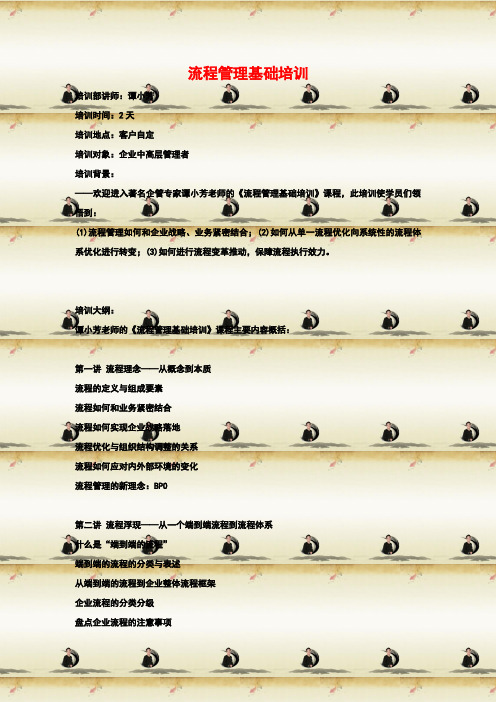 流程管理基础培训