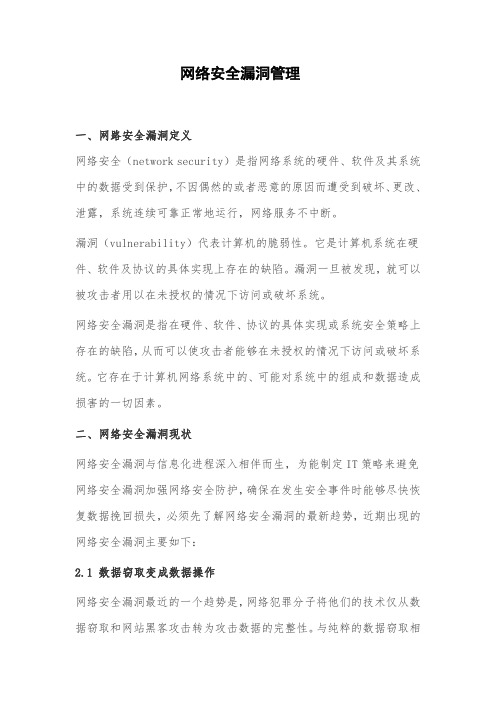 网络安全漏洞管理