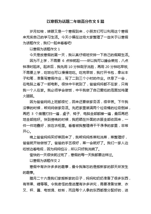 以寒假为话题二年级高分作文5篇