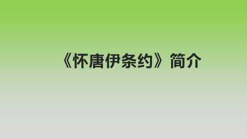 《怀唐伊条约》简介