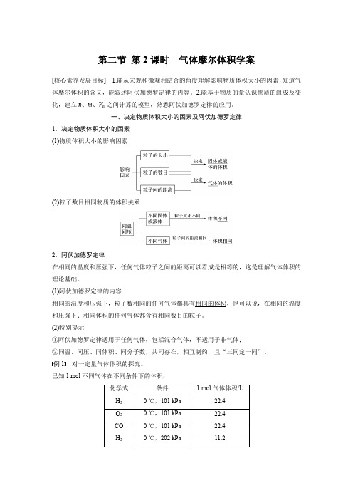 第二节 第2课时 气体摩尔体积学案
