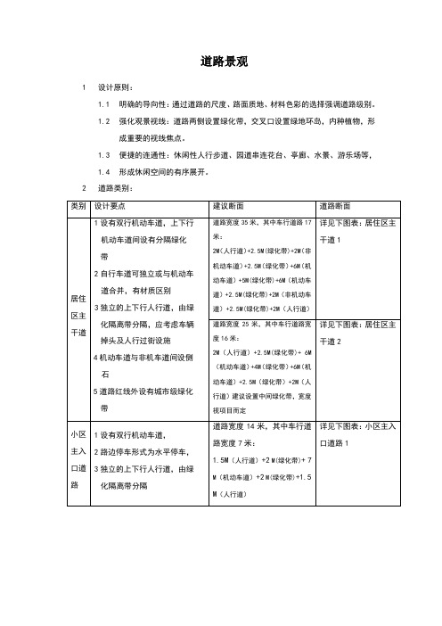 景观道路设计细则设计规范