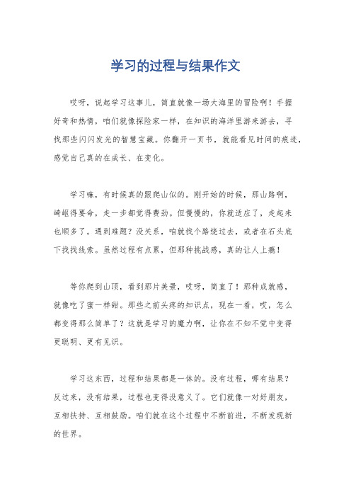 学习的过程与结果作文