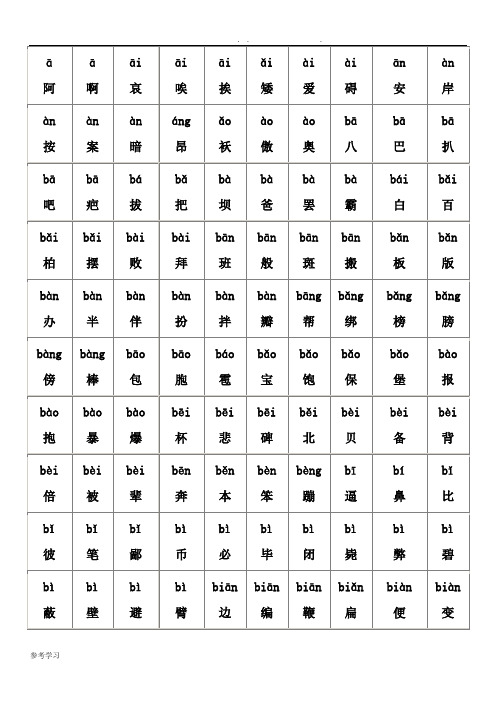 两千五百个常用汉字与注音