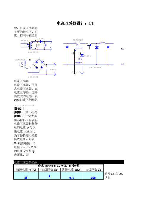 电流互感器设计公式