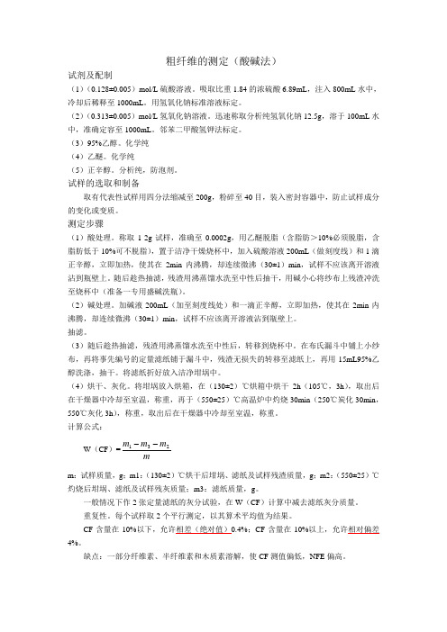纤维分析方法