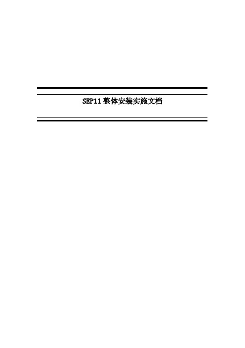 SEP11安装实施文档