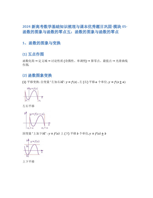 2024新高考数学基础知识梳理与课本优秀题目巩固-模块05-函数的图象与函数的零点