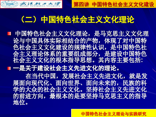 中国特色社会主义文化理论和制度