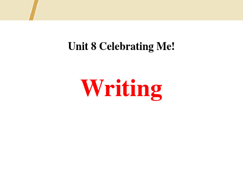 《Writing》Celebrating Me! PPT