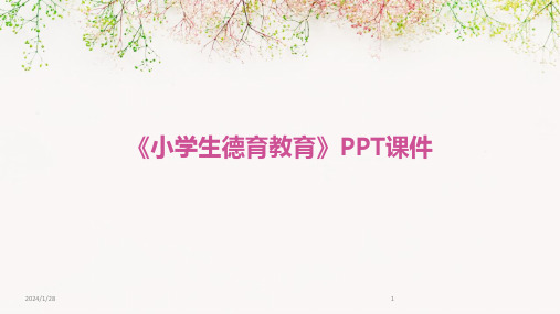 《小学生德育教育》PPT课件(2024)