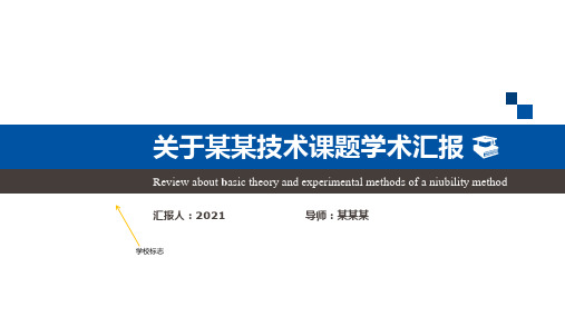 2021蓝白简约技术课题学术汇报PPT模板