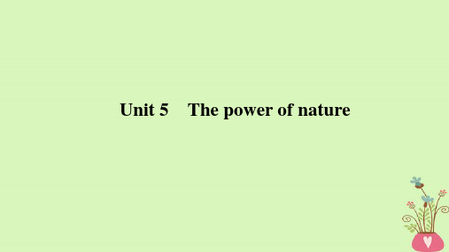 (全国版)2019版高考英语一轮复习第一部分Unit5Thepowerofnature课