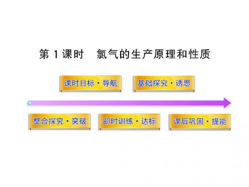 苏教版高中化学必修一课件2.1.1氯气的生产原理和性质