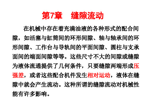 第7章 缝隙流动