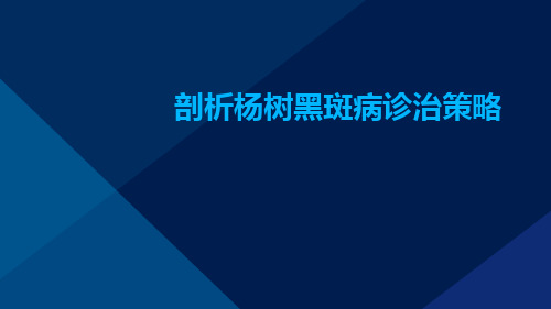 剖析杨树黑斑病诊治策略