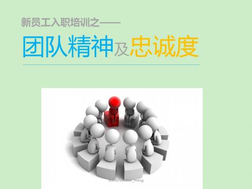 新员工入职培训:团队精神及忠诚度