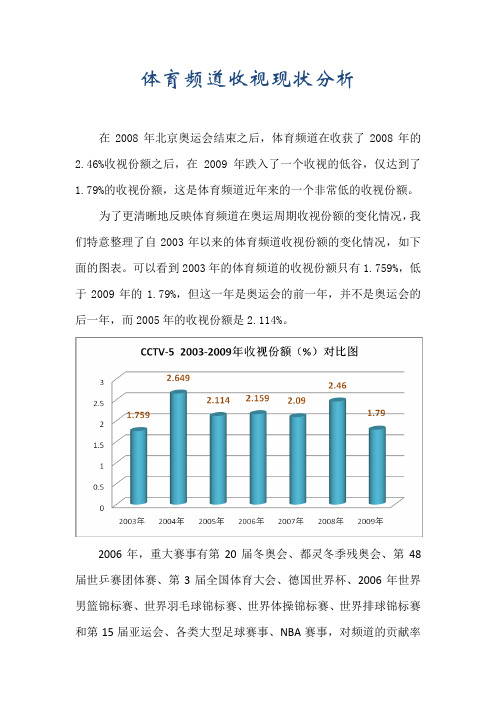 体育频道收视现状分析