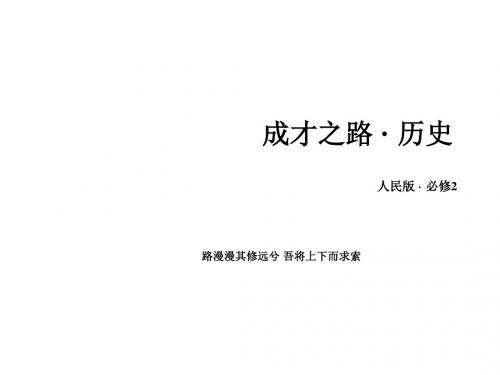 (历史)人民版高一历史必修2 专题一 古代中国经济的基本结构与特点(课件+同步练习+专题整合+综合测