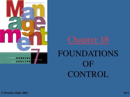 现代管理学(英文)  教学课件Chapter 18 FOUNDATIONS OF CONTROL