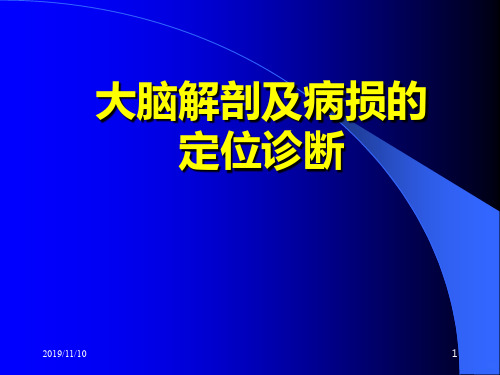 意识障碍大脑解剖及病损的定位诊断PPT课件