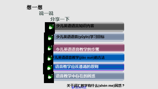 少儿英语语音教学设计实用教案