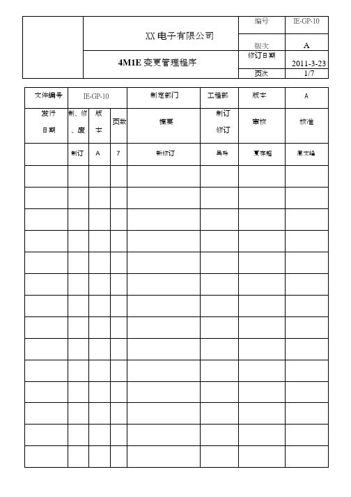 4M1E变更管理程序(2)