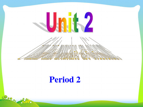 新人教版九年级英语 unit2 period 2-优质课件