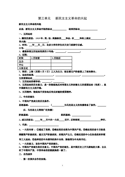 新民主主义革命的兴起