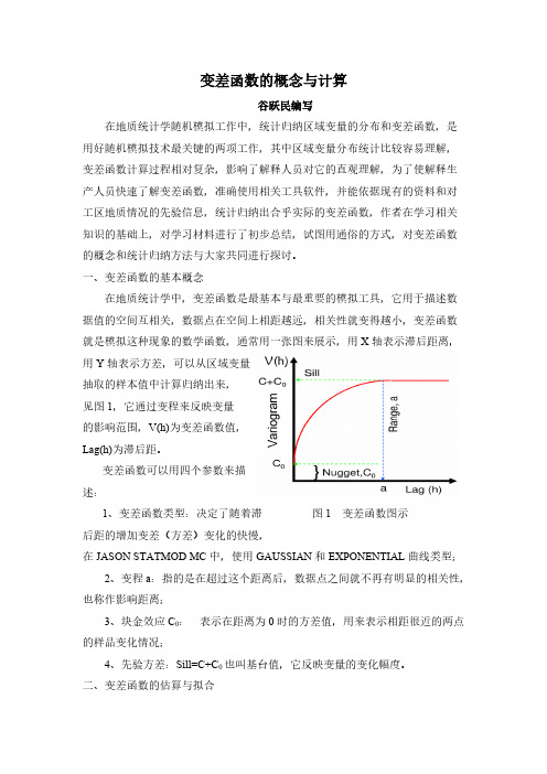 【免费下载】变差函数的概念与计算分析