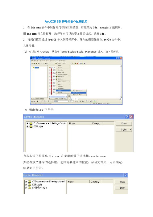 ArcGIS3D符号库制作过程说明